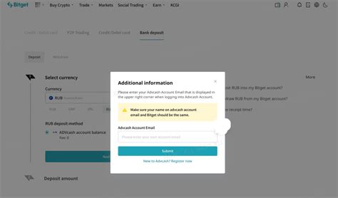 How To Deposit Fiat To Bitget Via Advcash Bitget