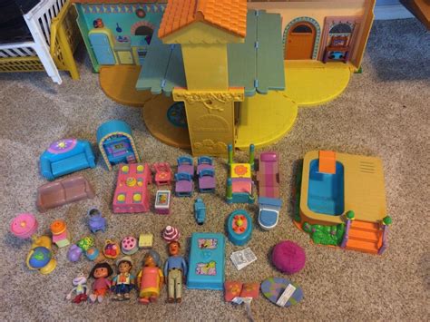 DORA THE EXPLORER TALKING HOUSE DOLLHOUSE Huge Lot FURNITURE Figures ACCESSORIES | #1912377364