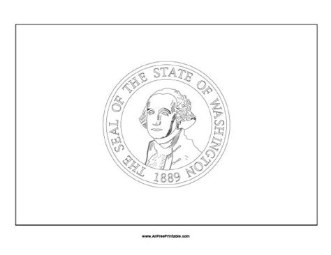 Washington Flag Coloring Page – Free Printable