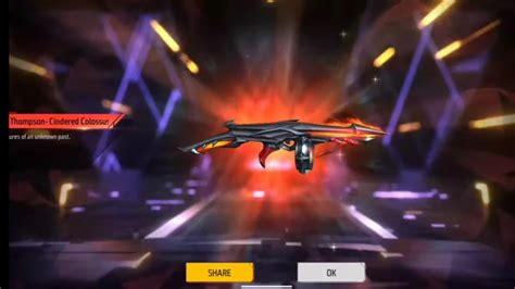 New Evo Thompson Skin Free Fire Thompson Cindered Colossus Faded