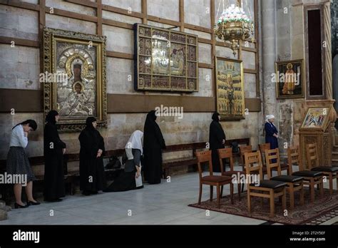 Jerusalén Israel 22º de octubre de 2023 El patriarca griego ortodoxo