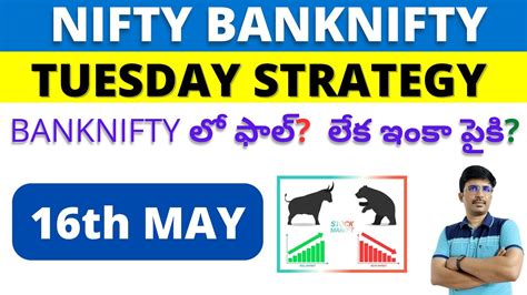 Nifty And Banknifty Intraday Predictions May 16th Tuesday తెలుగు లో Youtube