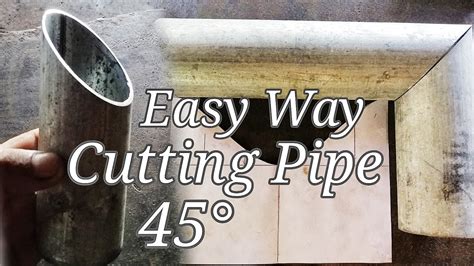 How To Make Template For Cutting Pipe At 45 Without Cut Off Machine