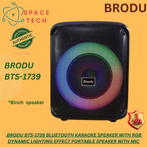 Brudo Bts 1739 Bluetooth Karaoke Speaker With Rgb Dynamic Lighting