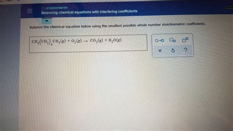 Solved O STOICHIOMETRY Balancing chemical equations with | Chegg.com