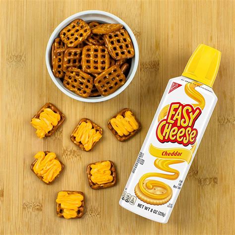 Easy Cheese Cheddar Snack 8 Oz Convenient Cheese Snack For Quick
