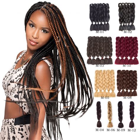 5packs 24inch Jumbo Box Braids Kanekalon single color Braiding Xpression Hair - Elighty Hair