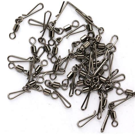 20pcs Swivel MS HX Rolling Swivel With Coastlock Snap Size10 8 6 4 2