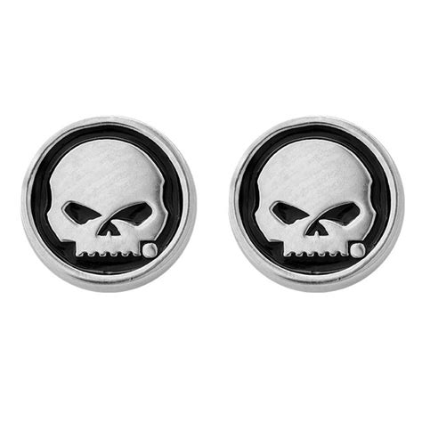 Ohrringe Black Skull Circle