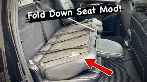 Rear Seat Fold Down Modification For 5th Gen Ram 1500 2021 Crew Cab Big Horn Youtube