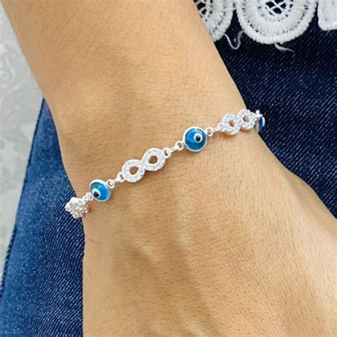 Pulsera Plata 925 Zircon Cubic Ojo Turco