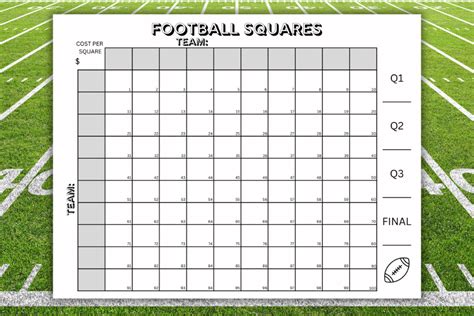 Free Printable Football Squares Template — Gather Together Games