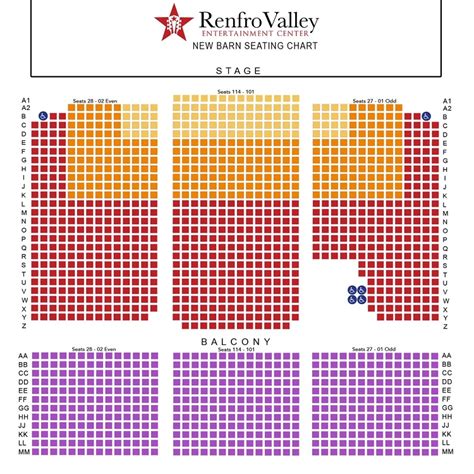 Seating Chart Renfro Valley Entertainment Center