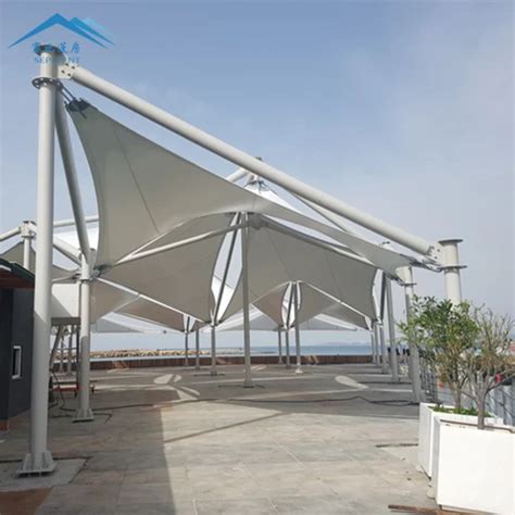 Ptfe Architectural Membrane Tensile Shade Structures For Square Scenic