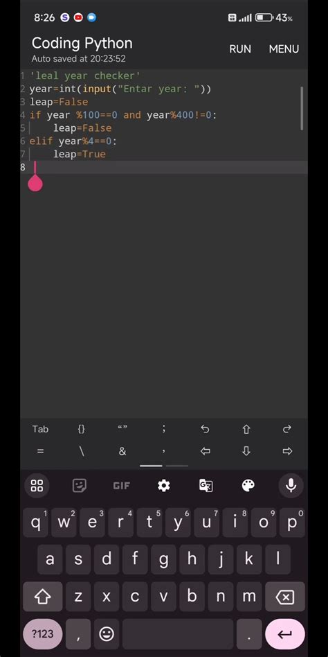 Leap Year Checker Using Python Language Youtube