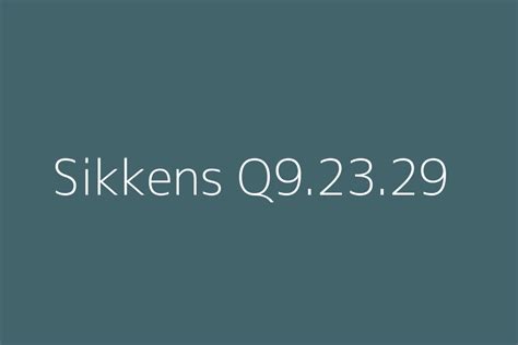 Sikkens Q9 23 29 Color Hex Code