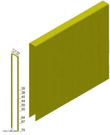 Prebena Heftklammer verzinkt geharzt Type Z Länge 25 mm 17 400