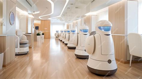 Premium Photo The Intelligent Hospitals Elderly Care Robot Uses