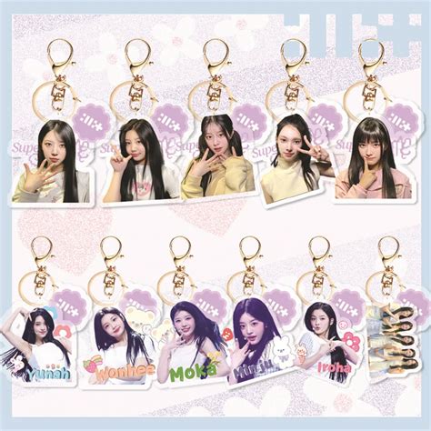 Kpop Illit Album Super Real Me Keychain 2pcs Set Acrylic Character