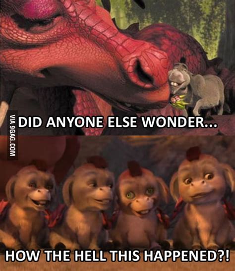 SHREK LOGIC: Donkey + Dragon = Creepy Hybrid Donkey Dragon Babies - 9GAG