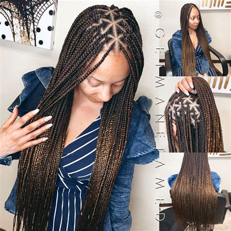 Jumbo Box Braids Parting Pattern