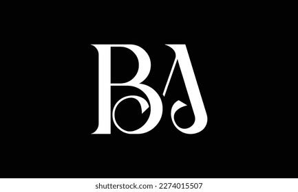 Ba Ab Abstract Letters Logo Monogram Stock Vector Royalty Free