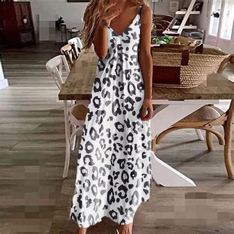 Robe Maxi Sans Manches Encolure En V Et Bretelles Spaghetti En