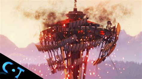 InFamous Second Son Seattle Space Needle Orbital Drop YouTube