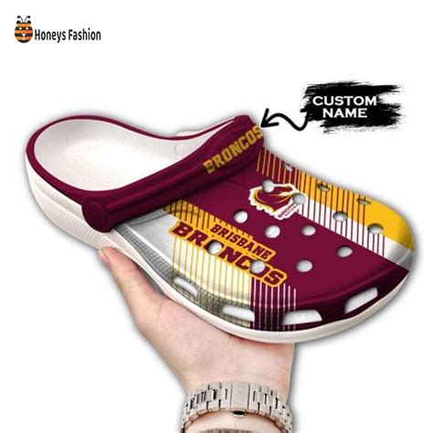 Brisbane Broncos NRL Custom Name Crocs Crocband Honeysfashion