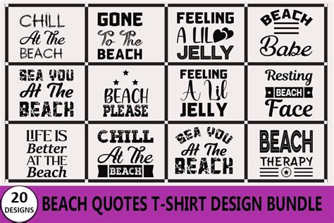 Beach Quotes T-shirt Bundle, Graphic by PL Graphics Store · Creative ...