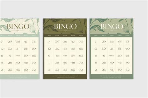 Elegant Bingo Cards Template Brandpacks