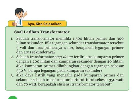 Latihan Transformator Lengkap Soal Dan Kunci Jawaban Ipa Kelas Hal