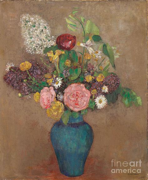 Vase With Flowers Painting By Odilon Redon Fine Art America