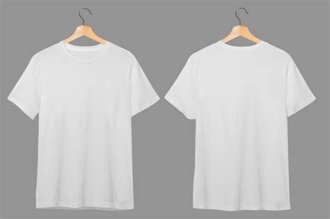 Camisetas Blancas Con Espacio De Copia Sobre Un Fondo Gris Foto Premium