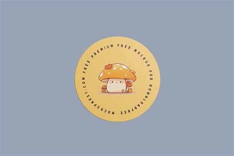 3 Free Round Stickers Mockup PSD Set Good Mockups