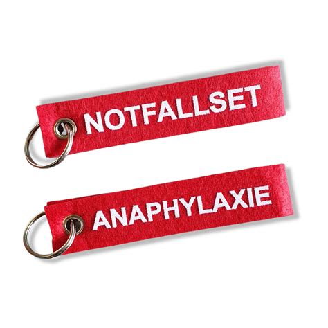 Schl Sselanh Nger Filz Anaphylaxie Notfallset Allergie Lanyard Anh Nger