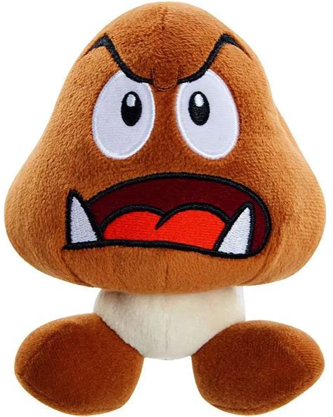 World of Nintendo Super Mario Goomba 6 Plush Open Mouth Jakks Pacific - ToyWiz