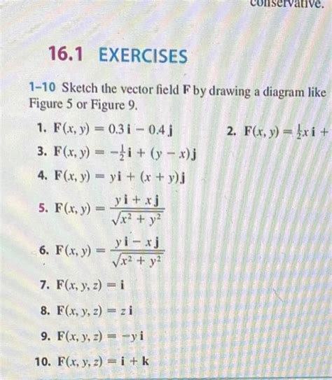 Solved Ive Exercises Sketch The Vector Field F By Chegg