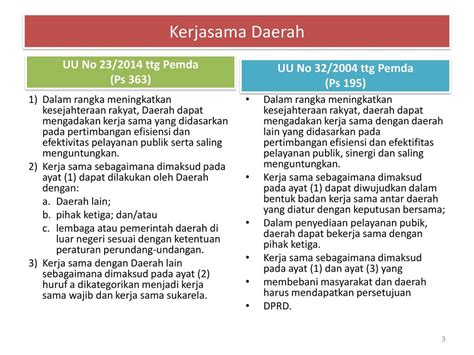 Eksistensi Kerjasama Pemerintah Pusat Dan Daerah Pasca Uu Nomor