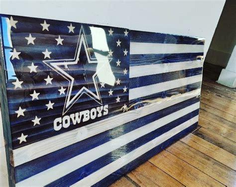 Dallas Cowboys Wooden Flag - Etsy