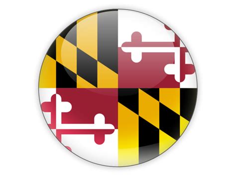 Round Icon Illustration Of Flag Of Maryland