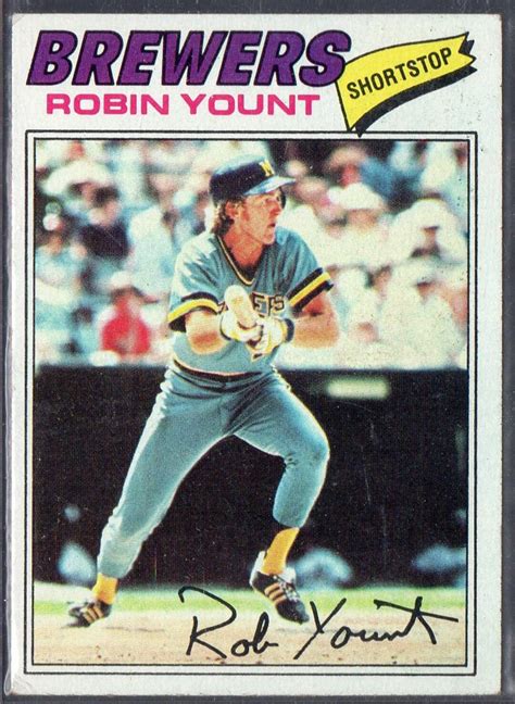 Robin Yount Topps Baseball Card Milwaukee Brewers Etsy