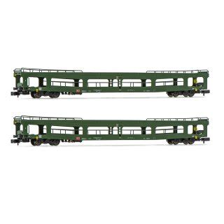 Arnold HN4352 Spur N DB AG 2er Set Autotransportwg DDm grün Epoc