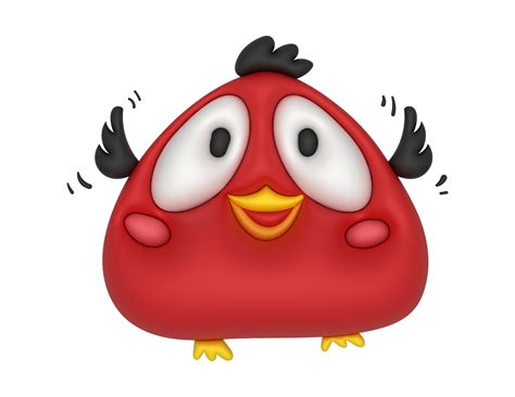 cartoon red bird with big eyes and a big mouth 33299177 PNG