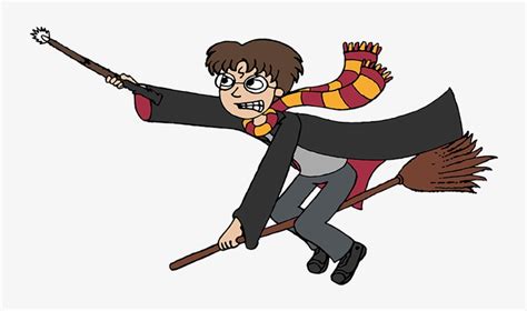 Harry Potter Harry Potter On Broom Clip Art Transparent Png 755x436