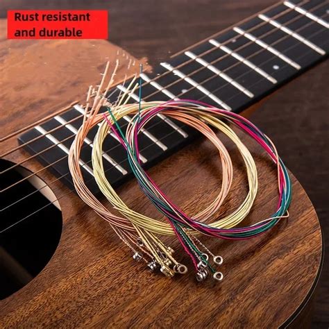 Cuerdas De Guitarra Ac Stica De Colores Arco Ris Para Instrumentos