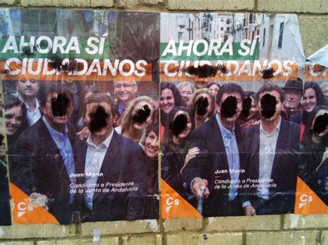 Destrozan Los Carteles Electorales De PP Ciudadanos Y Andalucistas