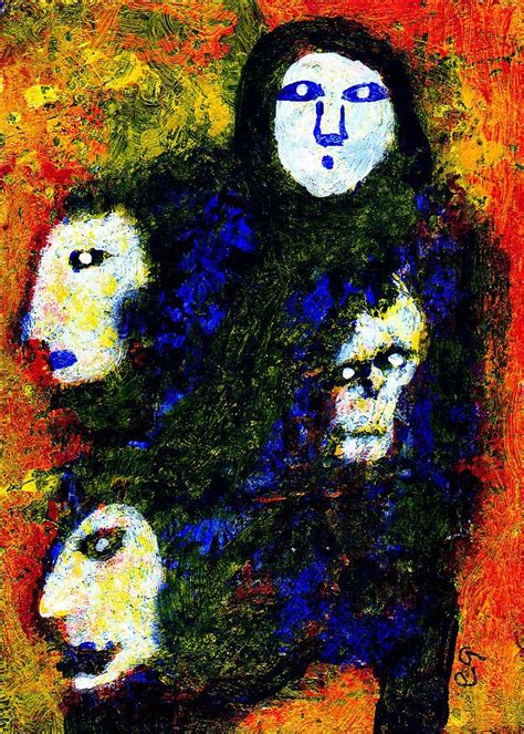 Insidious Onset E Art Aceo Outsider Art Brut Original Painting