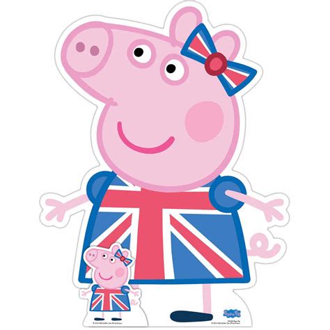 Peppa Pig Union Jack Peppa Pig Official Large Mini Cardboard