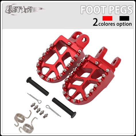 Pedales De Aluminio Cnc Para Motocicleta Estribos Rojos Para Honda